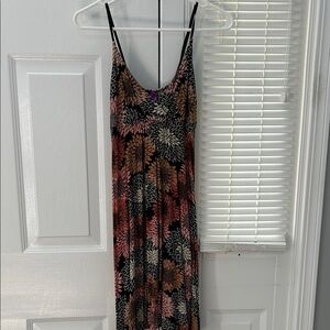Pinko Floral Maxi Dress - Black and Pink
